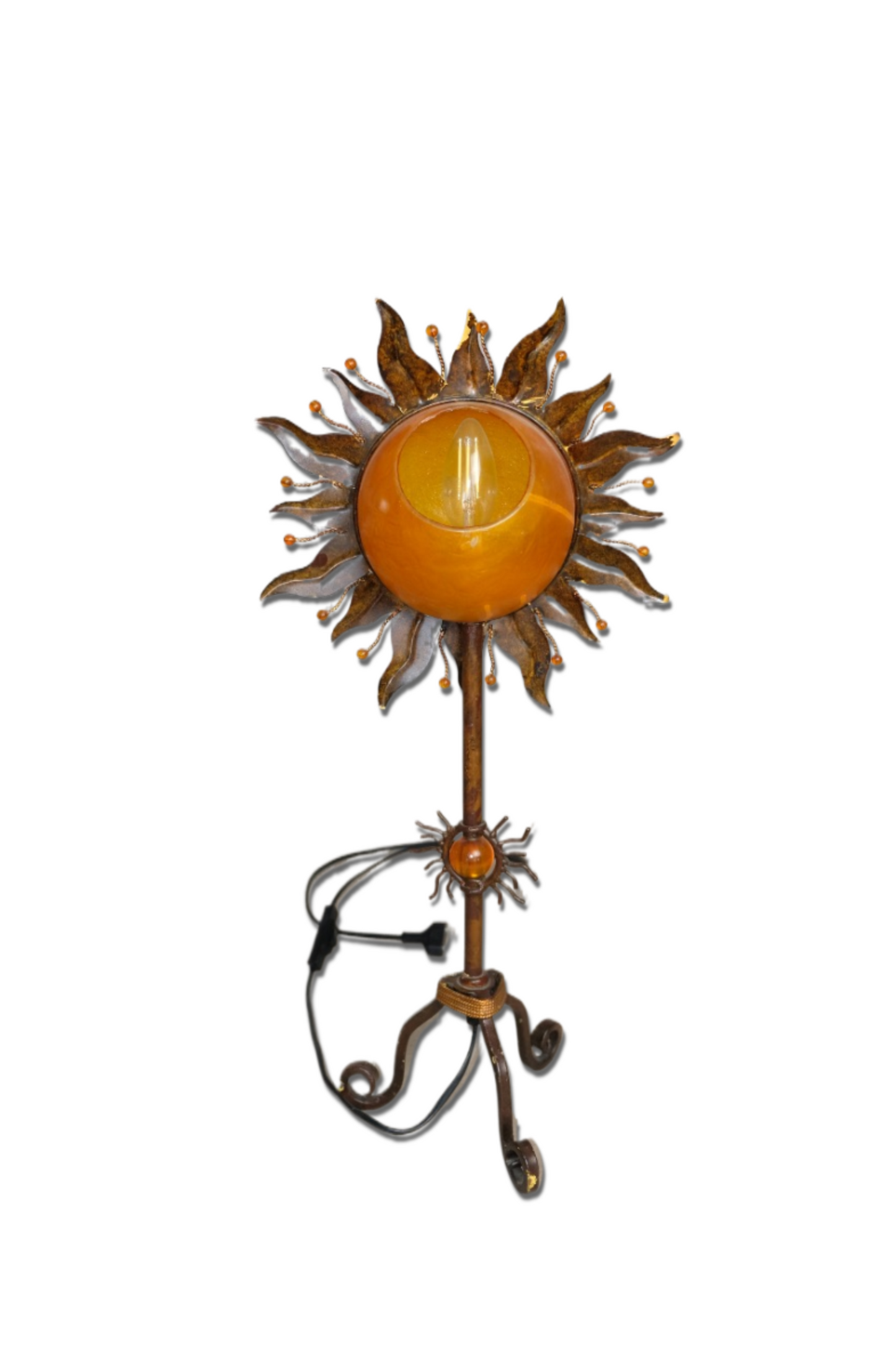 Lampe de table en forme de soleil
