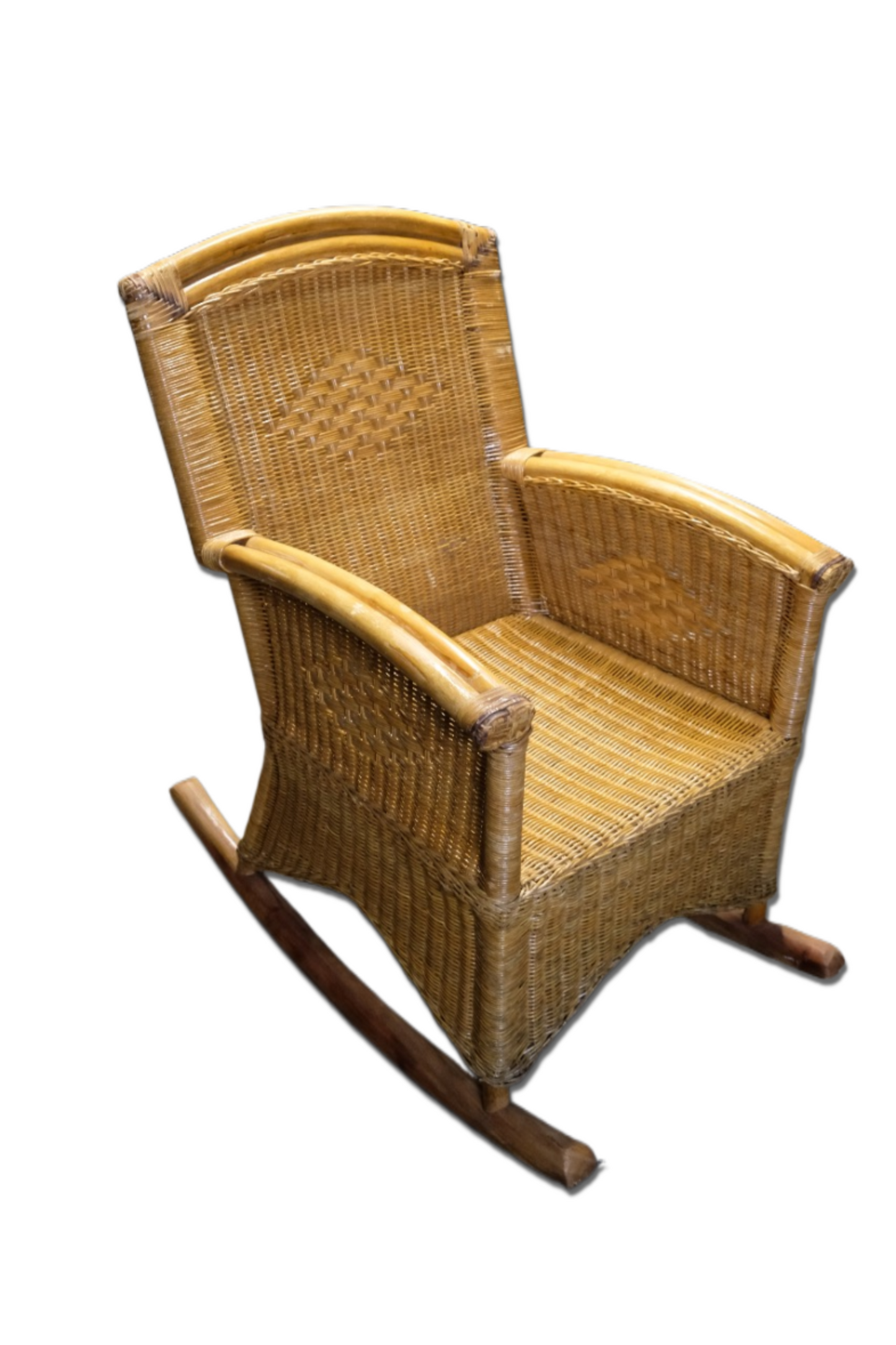 Chaise en rotin à bascule